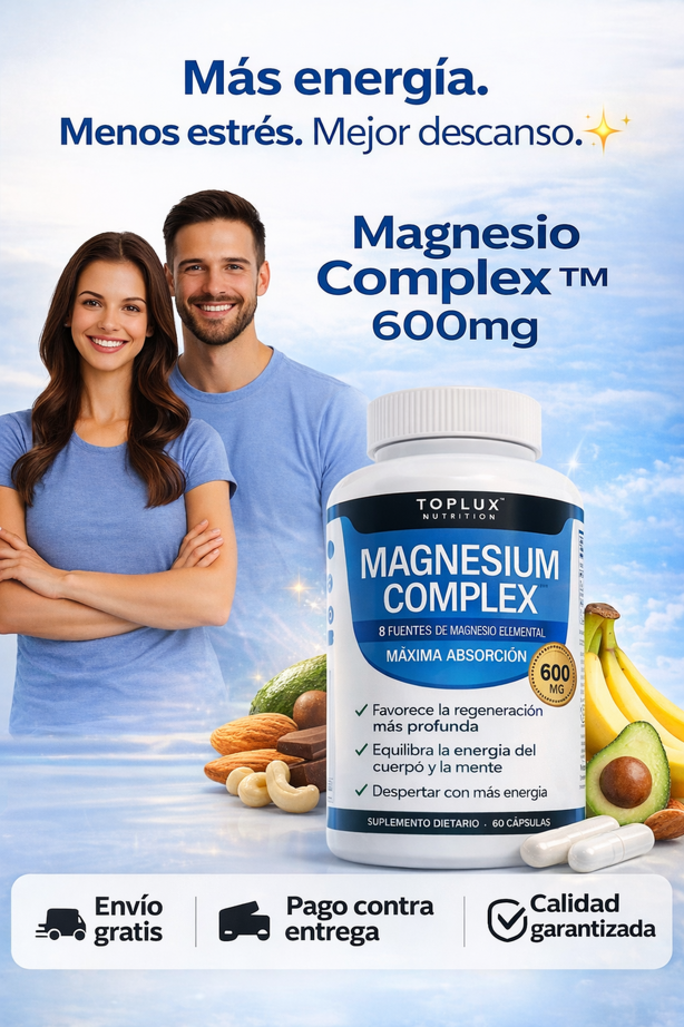 💪 Magnesio Complex™ 600mg – Activa tu mejor versión este verano ✨