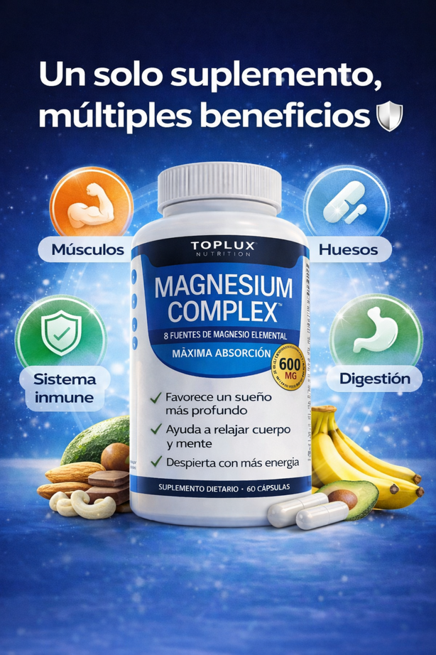 💪 Magnesio Complex™ 600mg – Activa tu mejor versión este verano ✨