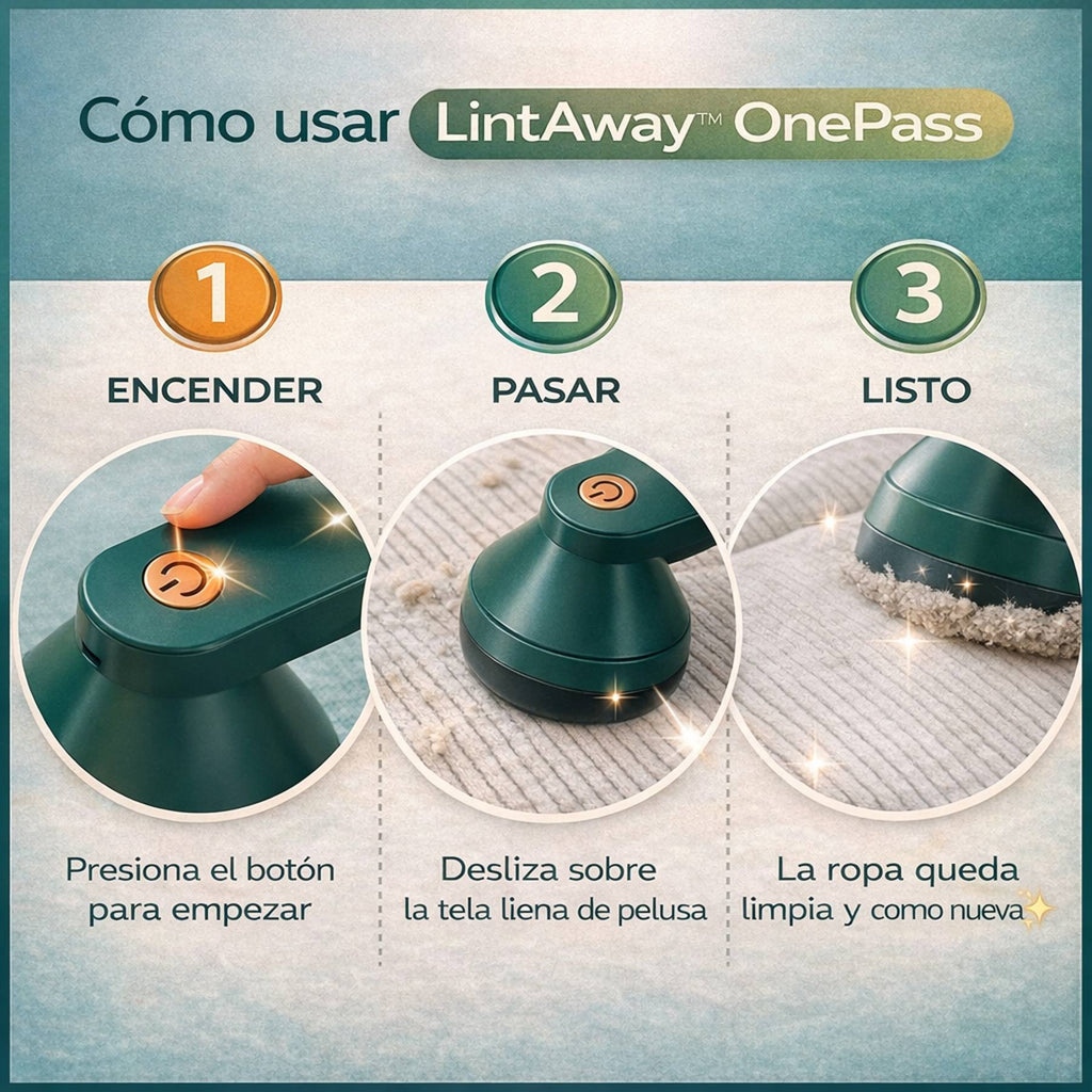 ✨ LintAway™ OnePass  - Elimina Las Pelusas De Tu Ropa En Un Solo Paso 👕⚡